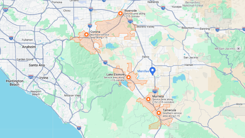 Local Service Areas DinoFloor Coatings Menifee CA