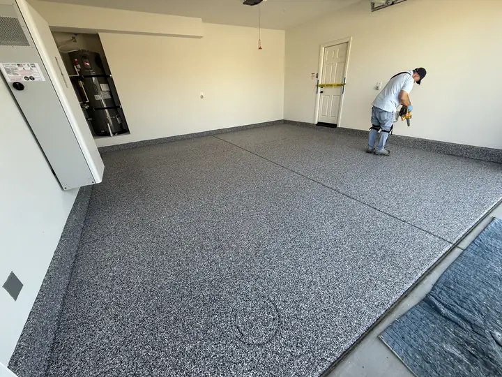 Flake Floor Install in Temecula Ca