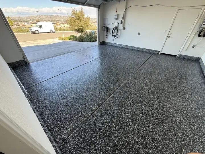 Flake Garage Floor with Van Temecula CA